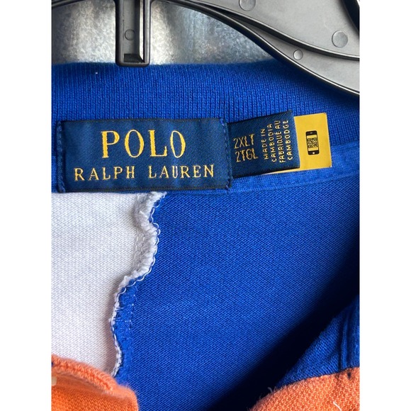 Polo Ralph Lauren Mesh Colorblock Big Pony Polo Shirt Men's B&T 2XLT Classic - Picture 3 of 8